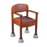 chair raisers showcased on a chair