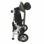 lightweight scooter folded upright