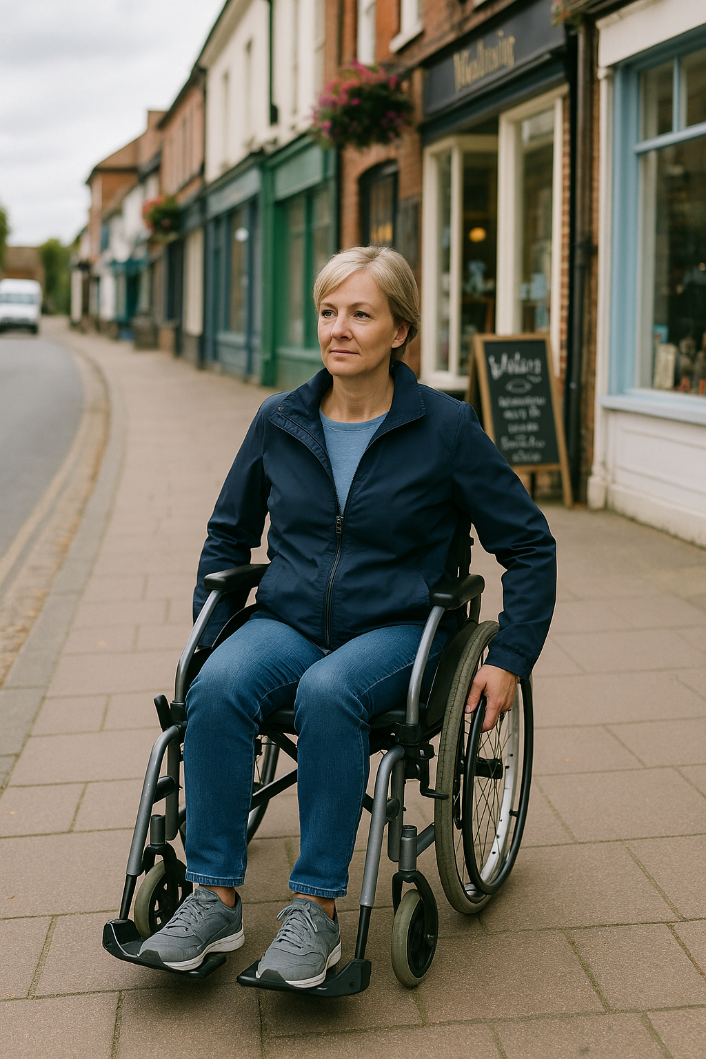 elderly person on a wheelchair in leighton buzzard